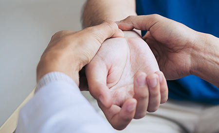 Chiropractic treatment for wrist pain.